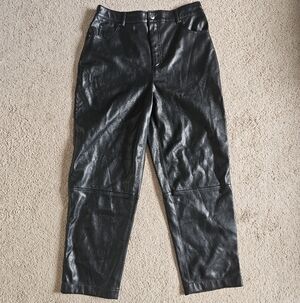 Ted Baker London 2 Plaider Black Faux Leather Pants straight leg